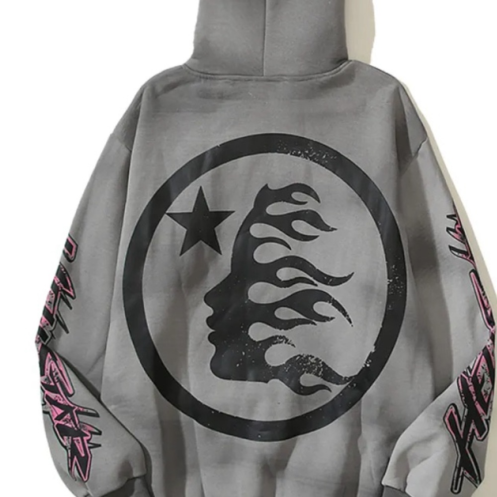 Gray Hoodie with Graphic Design